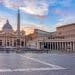 Visitors in St. Peter’s Square at sunset on free museum days